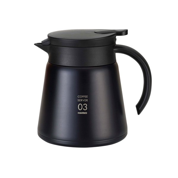Hario V60 03 Yalıtımlı Paslanmaz Servis Sürahisi Siyah (800ml)